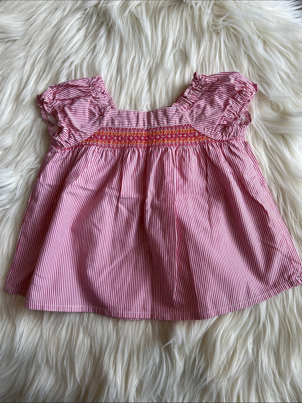 Girls Pink Striped Top